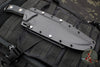 Microtech Arbiter Fixed Blade- Black Handle- Apocalyptic Full Serrated Blade 104-12 AP