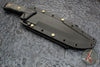 Microtech Arbiter Fixed Blade Knife- Carbon Fiber Scales- DLC Black Full Serrated Edge 104-3 DLCCFS