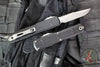 Microtech Ultratech ZBP Zero Blade Play OTF Knife- EX Series- Interceptor Edge- Black Finished Handle- Stonewash Finished Blade 1117EX-10 S
