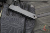 Microtech Ultratech OTF Knife- GEN III ZBP- Shadow Edition- Hellhound Edge- Black Deep Logo Handle- Black DLC Finished Blade 1119-1 DLCTSH