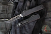 Microtech Ultratech OTF Knife- GEN IV- Hellhound Edge- Tactical- Black Handle- Black Finished Plain Edge Blade 11194-1 TS
