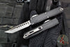 Microtech Ultratech ZBP Zero Blade Play OTF Knife- EX Series- Hellhound Edge- Black Handle- Stonewash Blade 1119EX-10 S