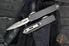 Microtech Ultratech ZBP Zero Blade Play OTF Knife- EX Series- Bayonet Edge- Black Handle- Stonewash Blade 1120EX-10 S