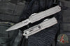 Microtech Ultratech ZBP Zero Blade Play OTF Knife- EX Series- Bayonet Edge- Natural Finished Handle- Apocalyptic Full Serrated Blade 1120EX-12 APNCS