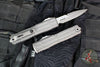 Microtech Ultratech ZBP Zero Blade Play OTF Knife- EX Series- Bayonet Edge- Natural Finished Handle- Apocalyptic Full Serrated Blade 1120EX-12 APNCS