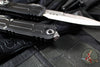 Microtech Ultratech ZBP Zero Blade Play OTF Knife- EX Series- Bayonet Edge- Black Handle- Stonewash Full Serrated Blade 1120EX-12 S