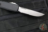Microtech Ultratech ZBP Zero Blade Play OTF Knife- Single Edge- Black Handle- Stonewash Part Serrated Blade 1121-11