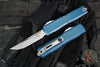 Microtech Ultratech OTF Knife- GEN IV- Single Edge- Deep Ocean Finished Handle- Stonewash Finished Blade 11214-10 DO