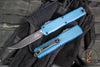 Microtech Ultratech OTF Knife- GEN IV- Single Edge- Deep Ocean Finished Handle- Black Finished Plain Edge Blade 11214-1 DO
