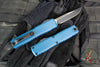 Microtech Ultratech OTF Knife- GEN IV- Single Edge- Deep Ocean Finished Handle- Black Finished Plain Edge Blade 11214-1 DO