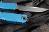 Microtech Ultratech OTF Knife- GEN IV- Single Edge- Deep Ocean Finished Handle- Black Finished Plain Edge Blade 11214-1 DO