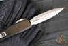 Microtech Ultratech OTF Knife- GEN IV- Double Edge- Black Handle- Apocalyptic Finished Blade 11224-10 AP
