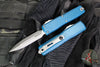 Microtech Ultratech OTF Knife- GEN IV- Double Edge- Deep Ocean Handle- Stonewash Finished Blade 11224-10 DO