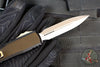 Microtech Ultratech OTF Knife- GEN IV- Double Edge- Black Handle- Stonewash Finished Blade 11224-10