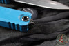 Microtech Ultratech OTF Knife- GEN IV- Double Edge- Deep Ocean Finished Handle- Black Finished Plain Edge Blade 11224-1 DO
