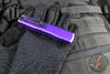 Microtech Ultratech OTF Knife- GEN IV- Double Edge- Purple Handle- Black Finished Plain Edge Blade 11224-1 PU