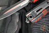 Microtech Ultratech OTF Knife- GEN IV- Double Edge- Red And Black Tron Style Handle- Black Finished Red Trimmed Plain Edge Blade- Tritium Inlaid Button 11224-1 RDROS