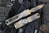 Microtech Ultratech OTF Knife- GEN IV- Double Edge- Wookie Finished Handle- Wookie Finished Plain Edge Blade 11224-1 WY