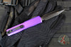 Microtech Ultratech OTF Knife- GEN IV- Double Edge- Purple Handle- Black Finished Full Serrated Edge Blade 11224-3 PU