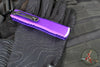 Microtech Ultratech OTF Knife- GEN IV- Double Edge- Purple Handle- Black Finished Full Serrated Edge Blade 11224-3 PU
