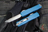Microtech Ultratech OTF Knife- GEN IV- Tanto Edge- Deep Ocean Finished Handle- Stonewash Finished Blade 11234-10 DO
