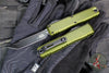 Microtech Ultratech OTF Knife- GEN IV- Tanto Edge- OD Green Handle- Black Finished Blade 11234-1 OD