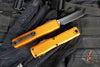 Microtech Ultratech OTF Knife- GEN IV- Tanto Edge- Orange Handle- Black Finished Blade 11234-1 OR