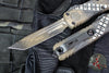 Microtech Ultratech OTF Knife- GEN IV- Tanto Edge- Wookie Finished Handle- Wookie Finished Plain Edge Blade 11234-1 WY