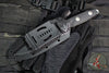 Microtech Socom Alpha Fixed Blade-  Black G-10 Handle- Stonewash Part Serrated Blade 113-11