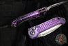 Marfione Select LUDT OTS Knife- Single Edge- Purple Haze Anodized Frag Pattern Titanium Handle- Stonewash Plain Edge Blade 1135-10 FRMS5