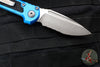 Microtech LUDT OTS Knife- Blue Handle- Apocalyptic Part Serrated Blade 1135-11 APBL