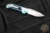 Microtech  LUDT OTS Knife- Turquoise Handle- Stonewash Part Serrated Blade 1135-11 TQ