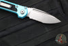Microtech  LUDT OTS Knife- Turquoise Handle- Stonewash Part Serrated Blade 1135-11 TQ