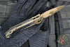 Microtech LUDT OTS Knife- Single Edge- Topographic Badlands Finished Handle And Plain Edge Blade 1135-1 TPBNCS-Z4