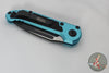 Microtech LUDT OTS Knife- Turquoise Finished Handle- Black Plain Edge Blade 1135-1 TQ