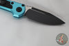 Microtech LUDT OTS Knife- Turquoise Finished Handle- Black Plain Edge Blade 1135-1 TQ