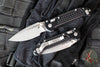 Microtech LUDT- Ram Lok Manual- Single Edge- Frag Pattern Black Finished Aluminum Handle- Apocalyptic Finished Blade 1135RL-10 APFR