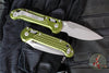Microtech LUDT- Ram Lok Manual- Single Edge- Frag Pattern OD Green Finished Aluminum Handle- Apocalyptic Finished Blade 1135RL-10 APFROD