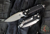 Microtech LUDT- Ram Lok Manual- Single Edge- Frag Pattern Black Finished Aluminum Handle- Stonewash Finished Blade 1135RL-10 FR