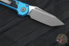 Microtech LUDT OTS Knife- Tanto Edge- Blue Handle- Apocalyptic Blade 1136-10 APBL