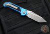 Microtech LUDT OTS Knife- Tanto Edge- Blue Handle- Apocalyptic Part Serrated Blade 1136-11 APBL