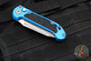 Microtech LUDT OTS Knife- Tanto Edge- Blue Handle- Apocalyptic Part Serrated Blade 1136-11 APBL