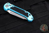 Microtech LUDT OTS Knife- Tanto Edge- Turquoise Handle- Apocalyptic Part Serrated Blade 1136-11 APTQ