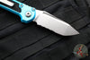 Microtech LUDT OTS Knife- Turquoise Handle- Stonewash Part Serrated Blade 1136-11 TQ