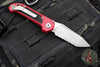 Microtech LUDT OTS Knife- Tanto Edge- Red Handle- Apocalyptic Full Serrated Blade 1136-12 APRD