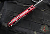 Microtech LUDT OTS Knife- Tanto Edge- Red Handle- Apocalyptic Full Serrated Blade 1136-12 APRD