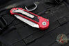 Microtech LUDT OTS Knife- Tanto Edge- Red Handle- Apocalyptic Full Serrated Blade 1136-12 APRD