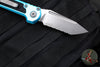 Microtech LUDT OTS Knife- Tanto Edge- Turquoise Handle- Apocalyptic Full Serrated Blade 1136-12 APTQ