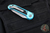 Microtech LUDT OTS Knife- Tanto Edge- Turquoise Handle- Apocalyptic Full Serrated Blade 1136-12 APTQ