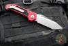 Microtech LUDT OTS Knife- Tanto Edge- Red Handle- Stonewash Full Serrated Blade 1136-12 RD